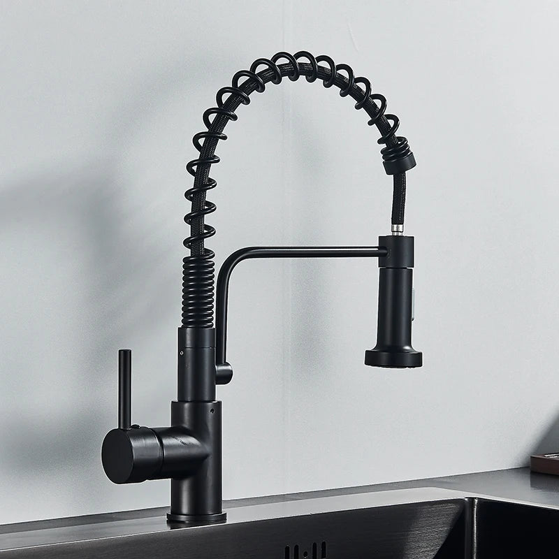 🚰 Rozin Matte Black 360° Rotating Kitchen Mixer Tap – Sleek Design, Dual Mode & Effortless Functionality 🖤